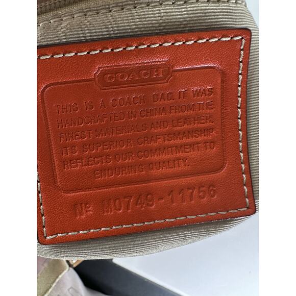 Coach Hampton Watercolor Scribble Handbag Tote Striped Shoulder Bag Purse 11756 - Picture 4 of 16